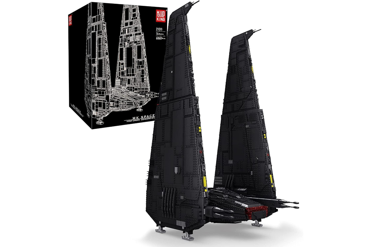 Mould King 10011 - Command Shuttle - Produktbild vorne rechts - Karton vorne