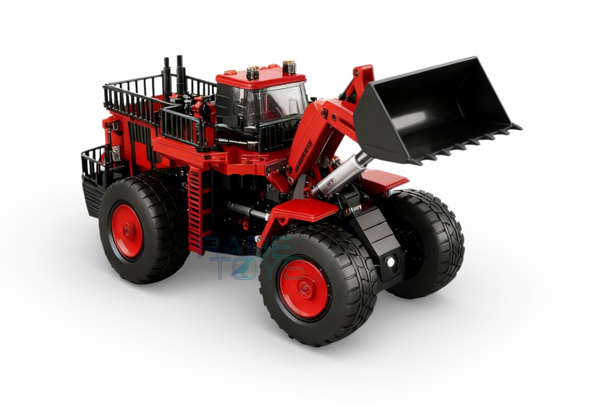 Reobrix 22010 - roter Radlader - Produktbild vorne rechts Schaufel oben